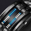 Binary Matrix Blue LED Digital Watch Men Women Cclassic Fashionable