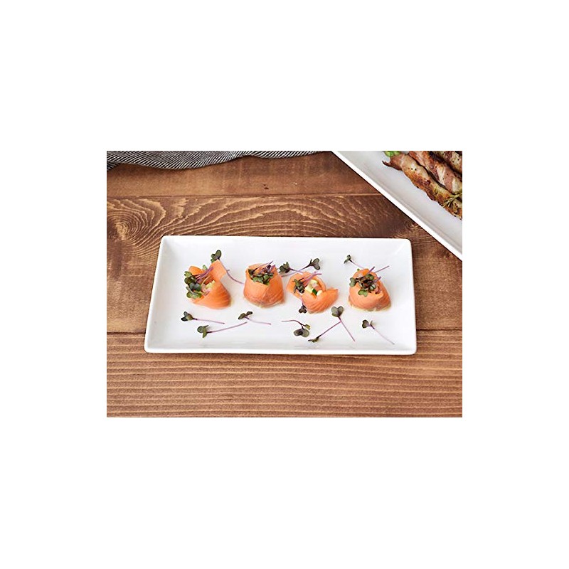 LAPIS sl-017 Tableware East Rectangular Plate, 7.9 inches (20 cm),