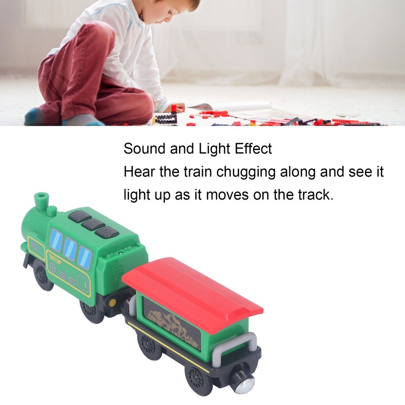 Battery Operated Locomotive Train Set Light Sound Effect Interesting Play