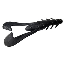 Tackle HD 8-Pack Speed Bug Bass Fishing Lure, 5-Inch Craw Fishing Bait with Curly Claws, Crawfish Soft Plastic Fishing Lures for Freshwater or Saltwater, Black