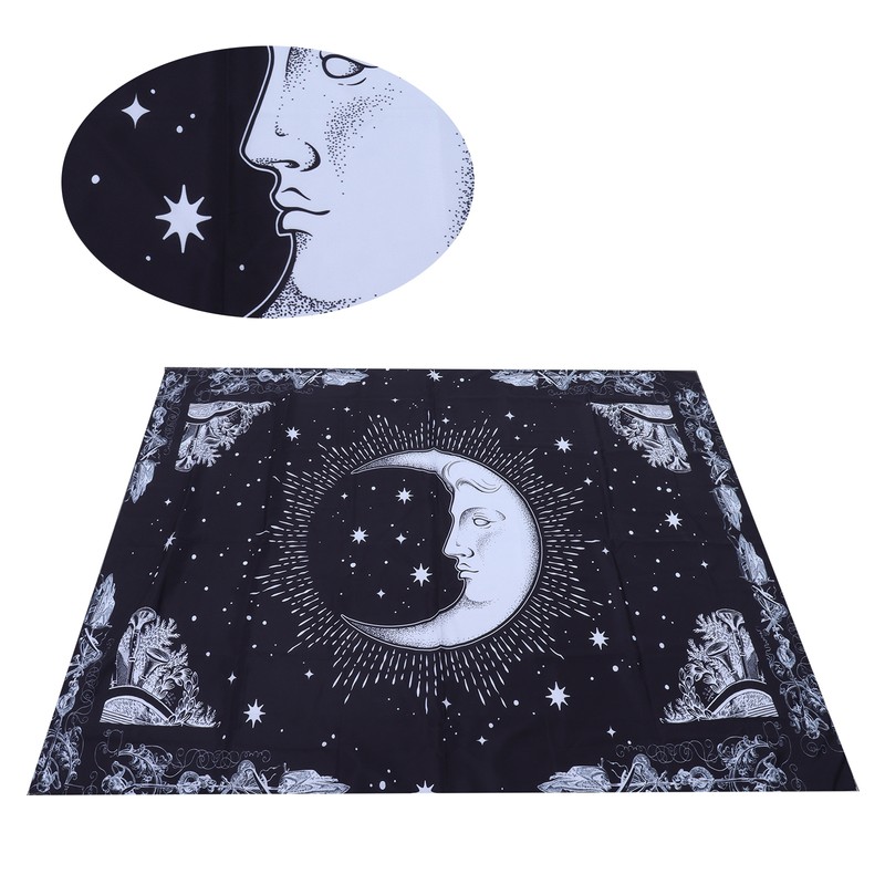 Wall Hanging Tapestry MoonPattern Background Decoration for Living Room Bedroom(150x130cm