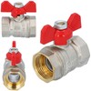 GOSHE Standard Butterfly Handle Ball Valve Brass 1/2" Thread Water