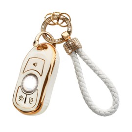 Alozbpo Key Fob Cover Compatible with Buick, Soft TPU Key Case Protection Shell Fit for Buick Encore Enclave Envision