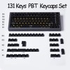 PBT Doubleshot Keycaps Backlit Black Key caps Set 131 Keys