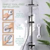 ZALIK Heavy Duty Gray Shower Handle Suction Grab Bar for