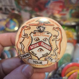 2025 PROTEST PINS -Hand pressed by Sentient Dirt:_Low Tech Solutions_Regular Pin