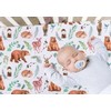 4 Pack Woodland Forest Animals Wood Neutral Unisex Fitted Baby