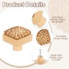 sourcing map 6 Pack Rattan Dresser Knobs, 1.26" Handmade Wicker