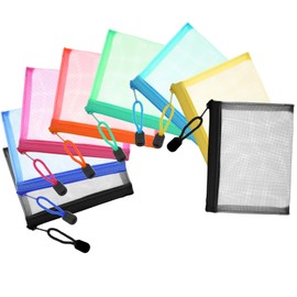 guduling 8 Pcs Small Mesh Bags with Zipper,Small Mesh Zipper Pouch 5.3 X 4 IN,Meshes Zippers Pouch Bags for Beauty Makeup Lipstick Cosmetic Accessories Organizer,Assorted Colors