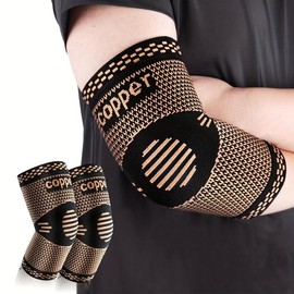 ARITAUM Elbow Brace for Tendonitis and Tennis Elbow, Compression Sleeve for Arthritis, Workouts, Reduce Joint Pain During Fitness Activity - Color: XL-1pair