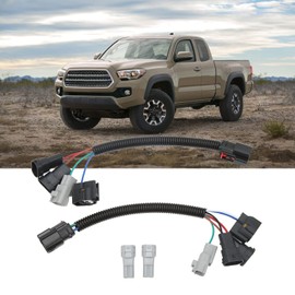 Headlight Conversion Harness 2 Pcs LED Headlight Conversion Harness High Low Beams Wiring Harness Adapter for Tacoma 2016‑2021