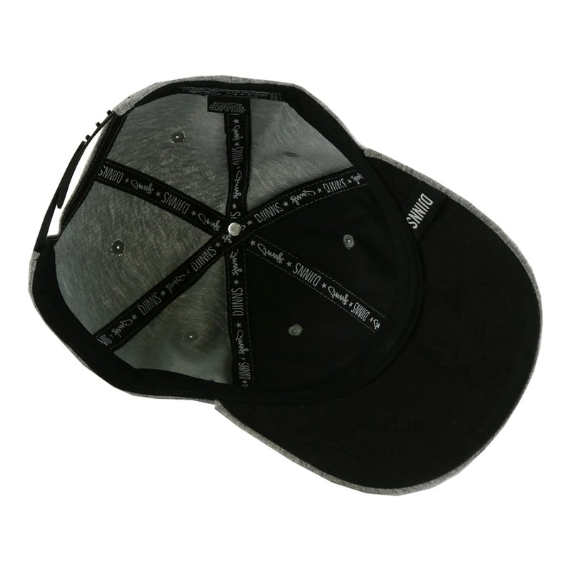 Djinns Heather Plate Truefit 6p Curved Snapback Cap, heather grey,