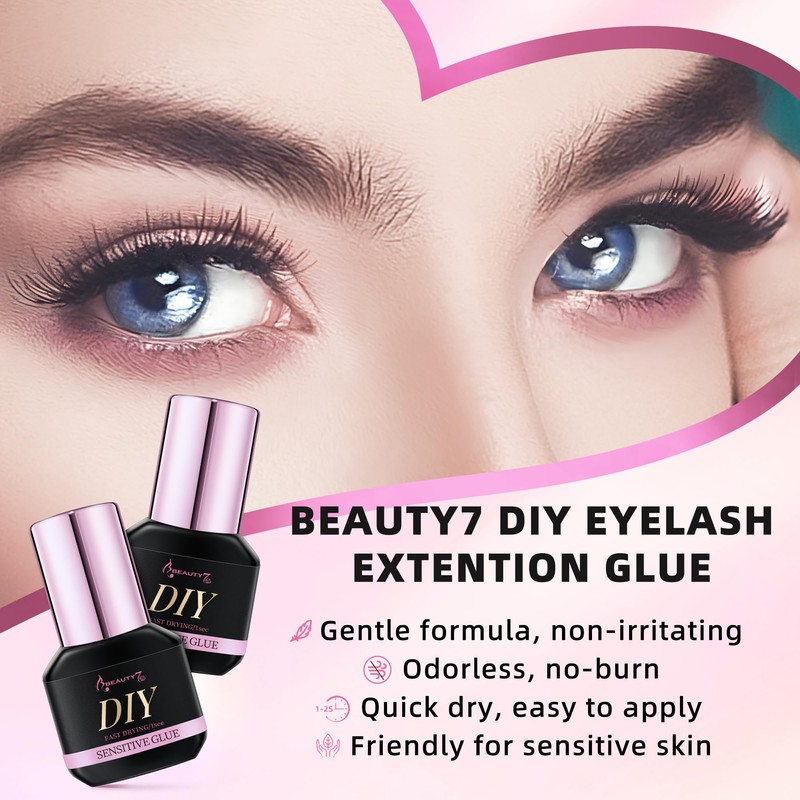 Beauty7 Sensitive Glue, Self-use, Eyelash Extension Glue, Drying Time 1