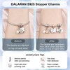 DALARAN 925 Sterling Silver Spacer Bead Charm Stopper for Women,