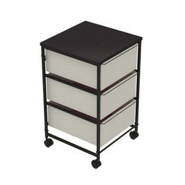 3-Tier Non-Woven Storage Rack, Adjustable Garage Shelving Metal Shelving Unit, Basement Pantry Closet Shelving Miscellaneous Rack for Laundry Bathroom Kitchen Closet (15.76 x 15.76 x 26.00inch, Black)