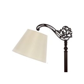 Upgradelights 12 Inch European Drum Lamp Shade with Uno Fitter in Cream Silk (6x12x8)