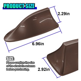 ZIMISI Car Shark Fin Antenna Cover, Plastic Auto Top Roof Mount Antenna Cover Replacement with Adhesive Tape, Universal Auto Signal Roof Aerial Decoration Accessories for Car SUV Truck (Brown)