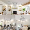 SEEBLEN 6-Light Nicke Track Lighting Fixtures Ceiling, Modern LED Track