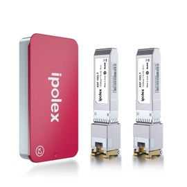 ipolex 10GBase-T SFP+ to RJ45 Transceiver, up to 30 Meter, for Cisco, Ubiquiti UF-RJ45-10G, UniFi UACC-CM-RJ45-MG, Meraki, Qnap, Fortinet, Netgear AXM765, Supermicro, TP-Link, 2 Pack