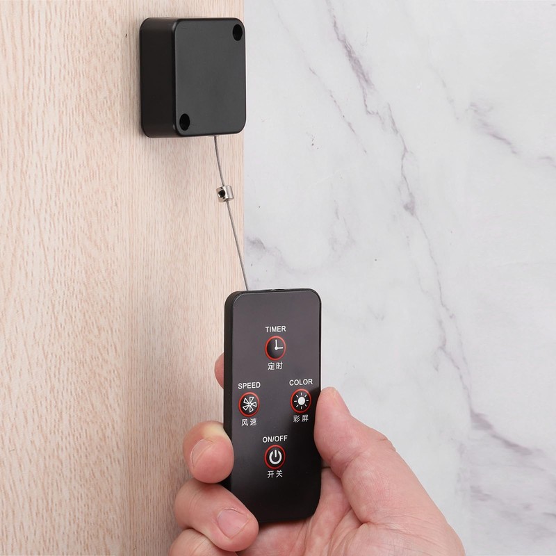 sourcing map 3.3 ft Retractable Cable Lock with Latch Remote