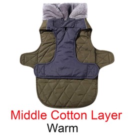 JoyDaog Fleece Collar Reversible Dog Coats for Small Dogs Waterproof Warm Puppy Jacket for Cold Winter,Green S