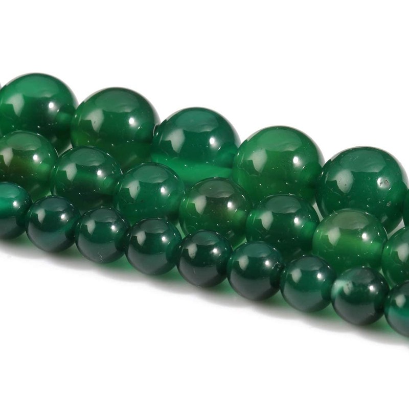 35 abalorio de ágata verde de 10 mm, abalorio de