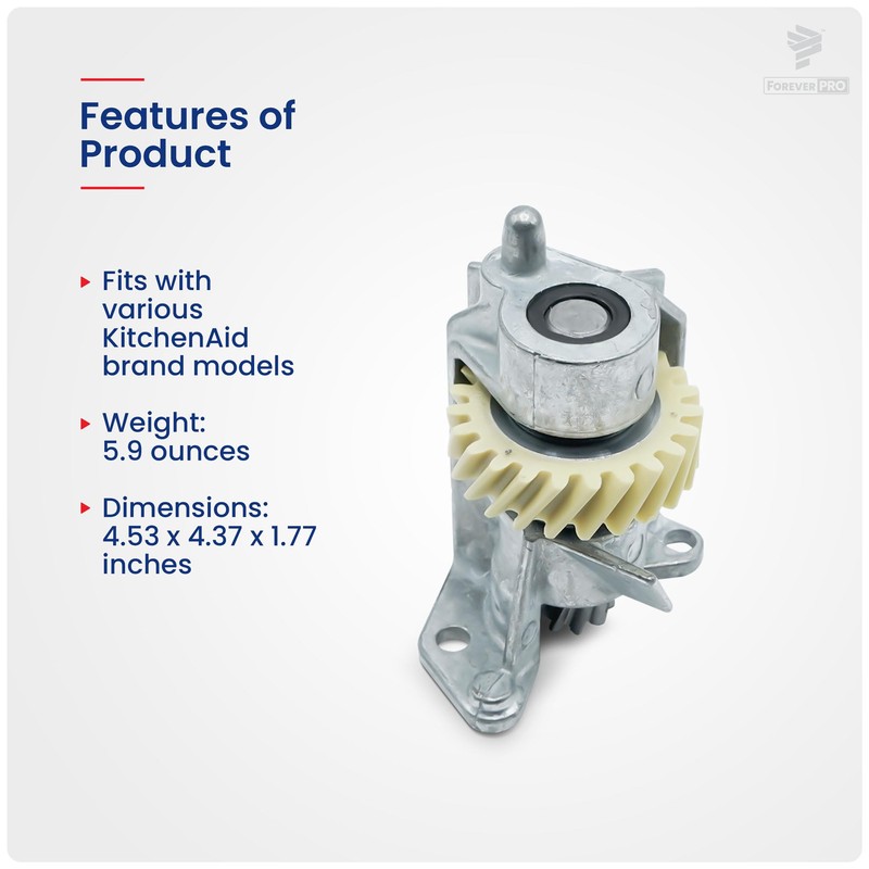 ForeverPRO WP240309-2 Worm Gear Bracket And Gear for Whirlpool Mixer