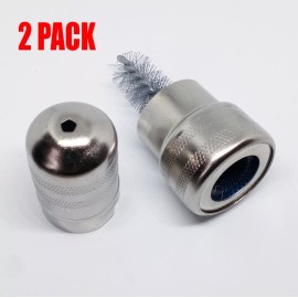 PAKA TOOLS 2 pcs - Battery Terminal Post Cleaner Brush Tool Stainless Steel Dirt Corrosion