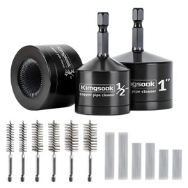 Kimgsoak Copper Pipe Cleaner, 1/2" 3/4" 1" Copper Pipe Cleaning Brush for Drill, Copper Fitting Brush Tool