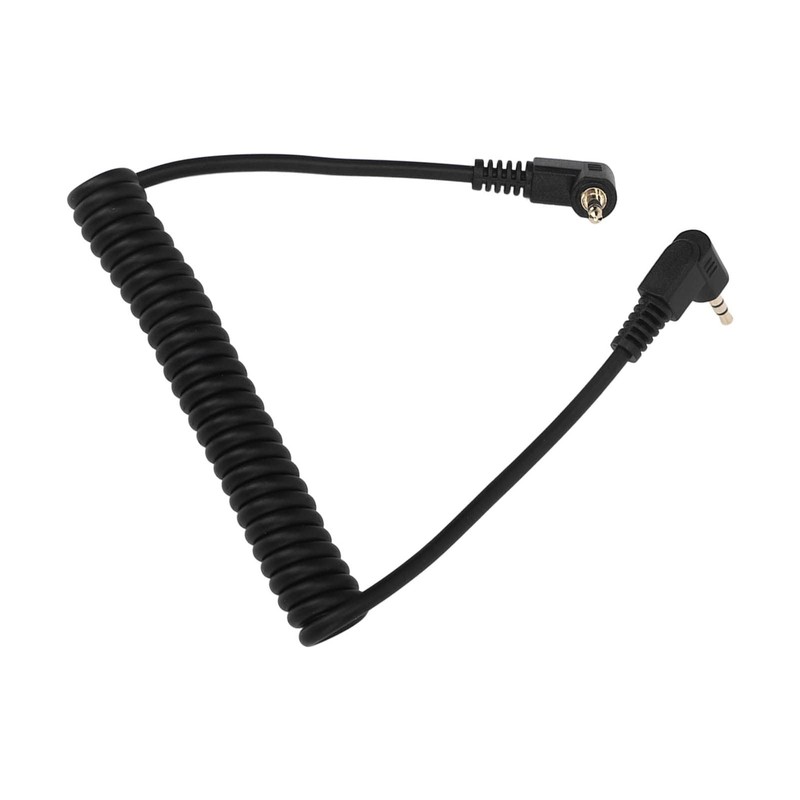 Flexible Flash Sync Cable 2.5mm Male to Male Coiled Cord