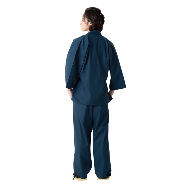 Kyoto Kimonomachi Men's Samue, Work Clothes, Black, Brown, Blue, Red,