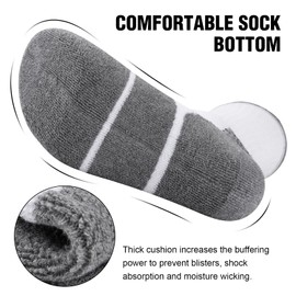 COOVAN Mens Cotton Crew Socks Moisture Wicking Cushioned Athletic Socks Heavy Duty Work Boot Socks 6 Pairs