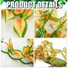 4 Pieces Artificial Reptile Plants Lifelike Reptiles Terrarium Leaves Plastic
