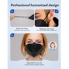 Boncare KN95 Face Masks 50 Pack, Black, 5-Layer Disposable Face