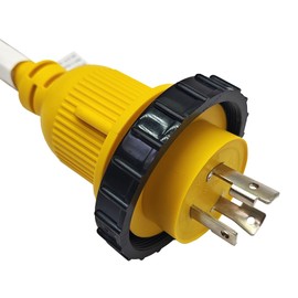 Parkworld 692002 Shore Power Adapter Cord RV 30A L5-30P Male to Marine 50A SS2-50R Female (Two hots bridged) (16FT)