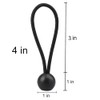 AOPRIE 30 Pack Bungee Balls, Black Ball Bungee Heavy Duty