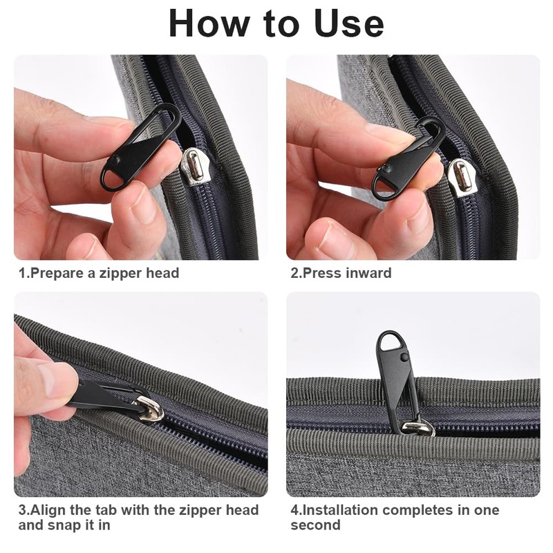 HOTUT Zipper Pull, 4 PCS Detachable Universal Zipper Tab Pullers,