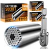 HELEMAN 2-Pack Universal Socket Tool Set with Power Drill Adapter