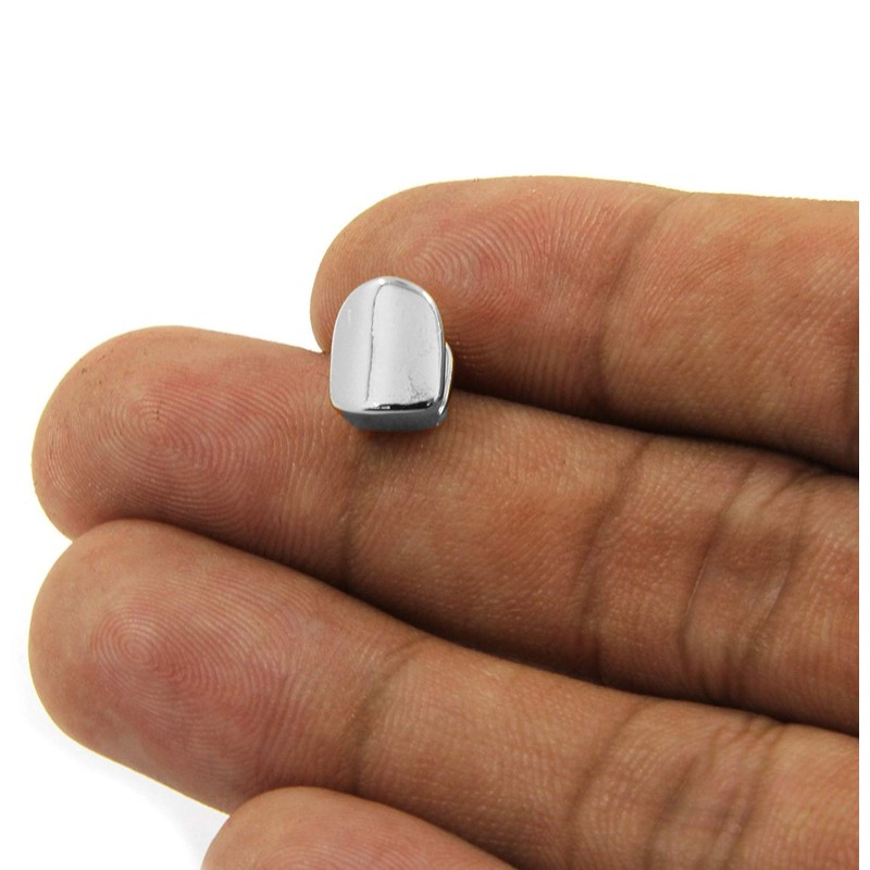 Bling Single Tooth Grill Cap Grill (Silver/Platinum)