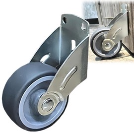 Gate Castor,Door Droop Gate Caster Wheel,Anti Droop Support Furniture Wheels,Door Bottom Support Wheels for Ga/te,Heavy Duty Rubber Caster W/heels,Adjustable C/aster W/heels for Cabinet Bottoms,Grey