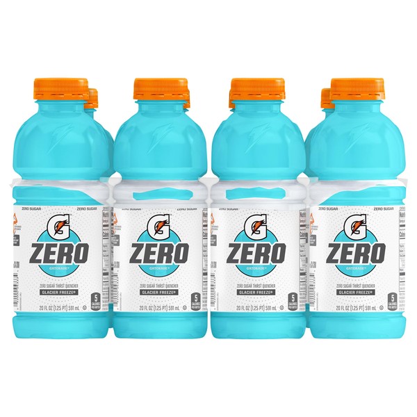 Gatorade Zero Sugar Thirst Quencher Sports Drink, Glacier Freeze, 20