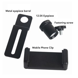 Microscope Lens Cellphone Adapter with 12.5X Eyepiece Microscope Smartphone Camera Adapter for Microscope Eyepiece Tube 23.2mm