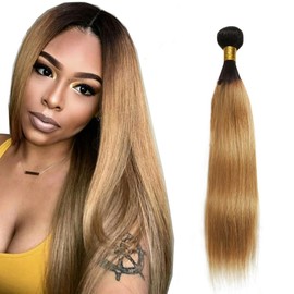 2ZL D 1B27 ST Human Hair Bundles Extension 28 Inches