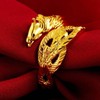The Charmery Chinese Gold Dragon Phoenix Ring Adjustable Rings Jewelry
