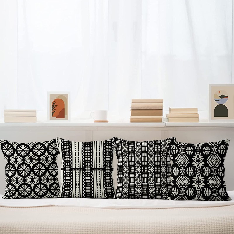 ASDCXZ Cushion Cover Boho 40x40 cm 4pcs Set, Boho Rule