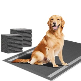 Camonti Dog Pee Pads 50 Count, 28'' x 34'' Charcoal Odor-Control Puppy Pads with Leak-Proof Quick-Dry Design, Pet Training Pads for Potty Training Strong Absorbency