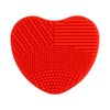 Makeup Brush Cleansing Brush Cleaner,Soft Silicone Washing Scrubber,Heart shaped Scrub