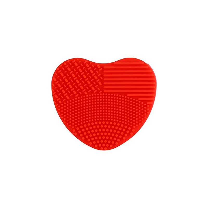 Makeup Brush Cleansing Brush Cleaner,Soft Silicone Washing Scrubber,Heart shaped Scrub