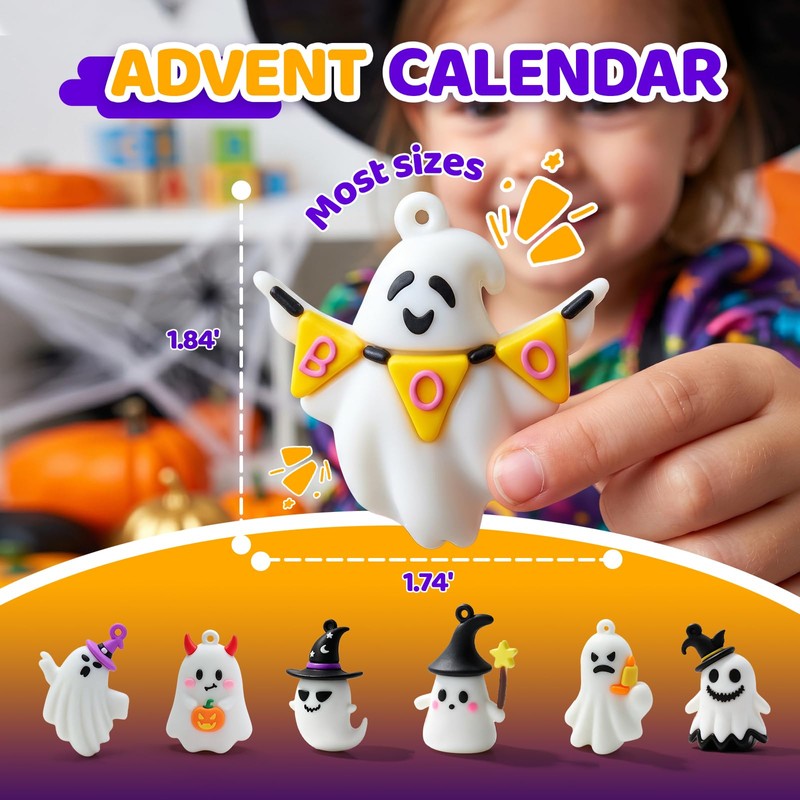 Halloween Advent Calendar 2026, with 24 PCS Collectible Basket Stuffers