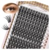 LASHVIEW Eyelash Extension Clusters, 168 Pieces, D Curl Clusters, Eyelash